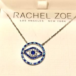 Rachel Zoe sterling silver evil eye necklace